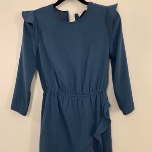 Ali & Jay Blue/Teal Mid Sleeve Midi Dress